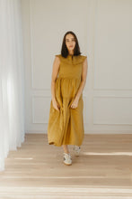 Load image into Gallery viewer, Harper Collared Tiered Dress - with side seam zips for breastfeeding
