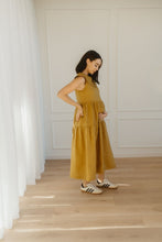 Load image into Gallery viewer, Harper Collared Tiered Dress - with side seam zips for breastfeeding
