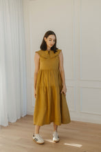 Load image into Gallery viewer, Harper Collared Tiered Dress - with side seam zips for breastfeeding
