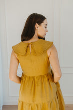 Load image into Gallery viewer, Harper Collared Tiered Dress - with side seam zips for breastfeeding
